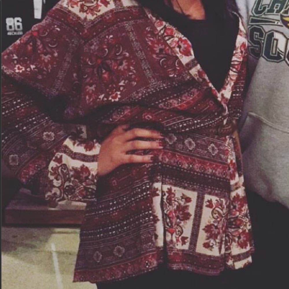 Zoe & rose cardigan tribal floral pattern